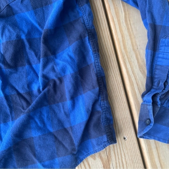 UNTUCKit mens plaid flannel blue button up shirt Large - Picture 4 of 8